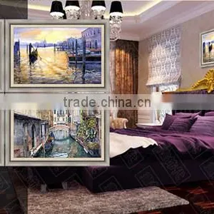 Handmade Realistic Venice Italy Oil Painting on Canvas for Wall Decoration thumbnail-1