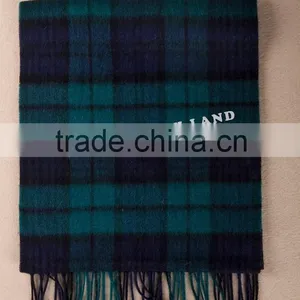 Wool Cashmere Scottish Tartan Scarf WCS14112216 thumbnail-3
