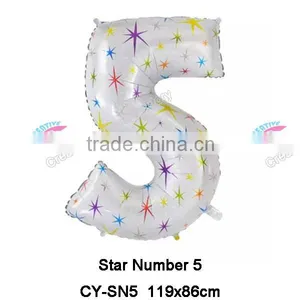 New Design 40Inch Star Number Balloon Helium Foil Balloon thumbnail-6