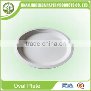 Disposable Baggase Pulp10 /12 Inch Oval Party Plate thumbnail-1