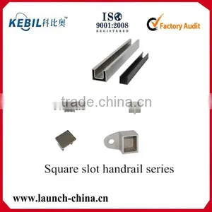 Slotted Pvc Pipe Mini Top Rail for 12mm Tough Tempered Glass Balcony Railing Designs thumbnail-2