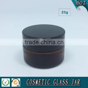 20ml Cosmetic Amber Glass Storage Jar thumbnail-4