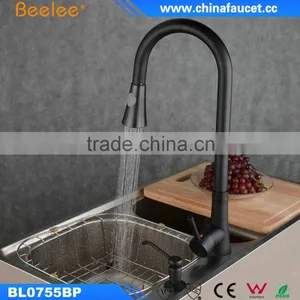 China Kitchen Faucet ORB Pull Out Black Faucet Hot Water Mixer thumbnail-6