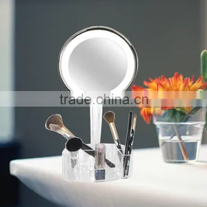 Makeup Mirror Vanity Organizer Led Lighted Mirror Powerme thumbnail-4