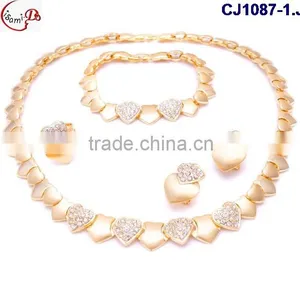 CJ1087 Gold Latest Italian Fashion Top High Quality Various Design Jewelry With Rhinestone Matching Dress for Party/wedding thumbnail-1