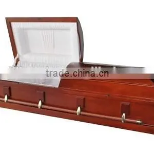 High Quality Wood Casket With Lining thumbnail-1