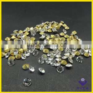 YiWu HOT Bling White Glass Crystal Rhinestones Point Back for Shoes Women thumbnail-4