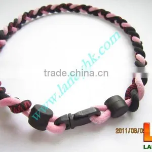 Triple Braided Titanium Cheap Sports Custom Titanium Rope Necklace thumbnail-3