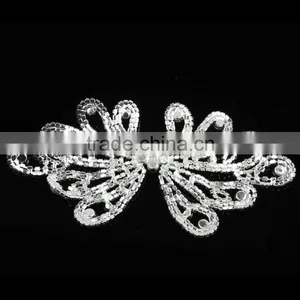 2015 Wholesale Butterfly Rhinestone Apparel Applique for Wedding Dress thumbnail-3