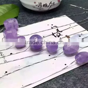 Factory Wholesale Fashion Gemstone Natural Lavender Barrel Bead Jewelry thumbnail-2