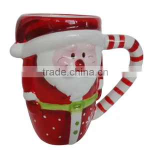 Christmas Santa Dolomite Mug With Colorful Hand-painting thumbnail-1