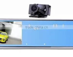 4.3" TFT LCD Screen Dual Lens Car Rearview Mirror Car Video Recorder thumbnail-2