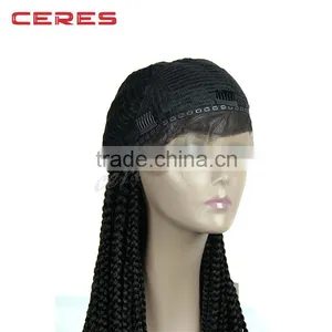Cheap Synthetic Hair Lace Front Wig, Wet and Wavy Cheap Lace Front Wig, Box Braid Lace Wig for Black Women thumbnail-6