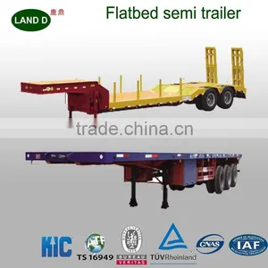 Low 40ft Tri-axle Flatbed Semi Trailer thumbnail-1