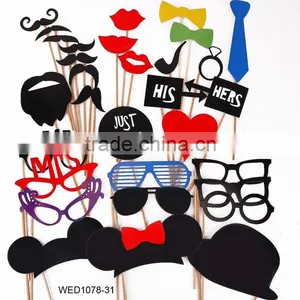 31PCS New DIY Face Funny Masks Photo Booth Props Photography Mustache On A Stick thumbnail-1