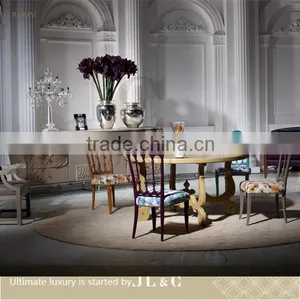 Marble Top Steel Frame Dining Table Set for Sale 2014 New Design AT00-14 From JL&C Furniture thumbnail-1