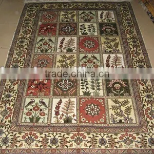 Hand Made Knotted Pure Silk Carpet thumbnail-1