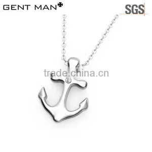 High Polished Anchor Pendant Stainless Steel Engrave Pendant thumbnail-6