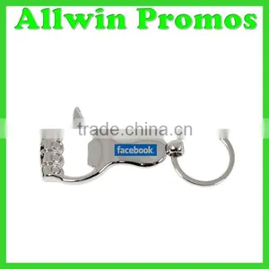 Personalized Thumbs Up Bottle Opener Keychain thumbnail-1