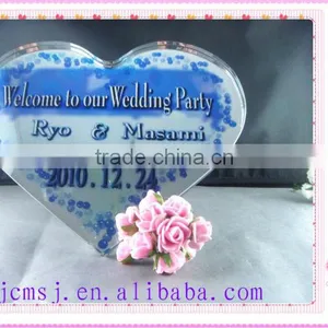 2015 Classical Wholesale Heart Shape Crystal With Customized Logo For Wedding Centerpieces thumbnail-5