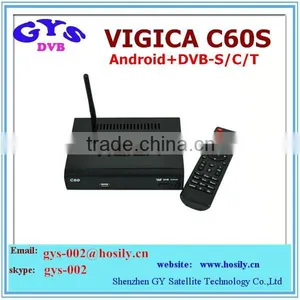 Google Android 4.2 Smart TV BOX Amlogic8726-MX Android+ DVB-S2 VIGICA C60S Internet tv Box thumbnail-1