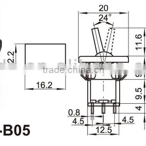 20A LED Plastic Toggle Switch,SPDT Toggle Switch 15A/25A 250VAC thumbnail-2