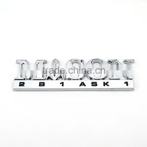 Chromed ABS Mason Letter Car Badges Emblems,custom Plastic Auto Logo Label Sticker thumbnail-2