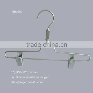 HH Brand Aluminium Metal Wire Shorts Hanger Adjustable Clips Hanger for Shorts Skirts Trousers Pants Slacks thumbnail-1