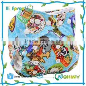 Free Sample Bamboo Baby Printed Cloth Diaper Wholesale thumbnail-1