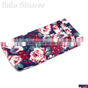 Floral Design Cloth Bag Small Sunglasses Pouches Flower Reading Glass Bag Accessories Bag Phone Gag 85*175mm BDH01X thumbnail-1