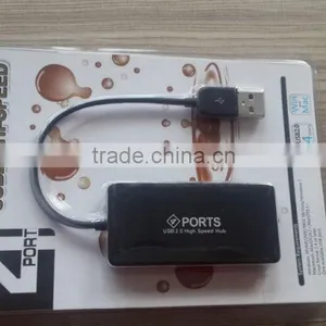 New High Speed 4 Ports USB 2.0 Hub Portable USB HUB With Line thumbnail-6