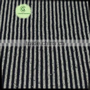 Nice Black White Stripe 100 Polyester CD Jacquard Hacci Coarser Sweater Fabric From China thumbnail-3