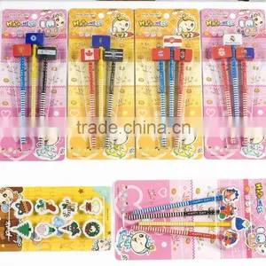 3pcs Non Toxic Pencil Eraser Set thumbnail-1