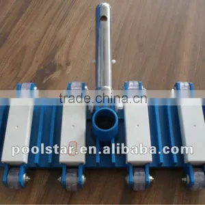 Blue 14" Flexible Vacuum Head P1024 w/ Metal Swivel Handle for Swimming Concrete Pool thumbnail-1