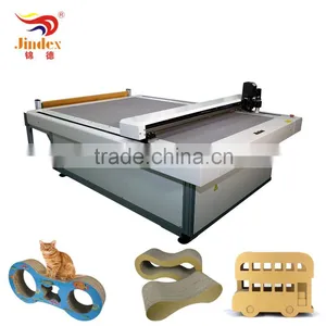 CNC Oscillating Knife Cat Card Board Cutting Machine thumbnail-1