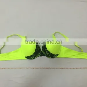 Factory Direct Sales Fashion Neon Color Push UP Molded Plunge Ladies Bra thumbnail-4