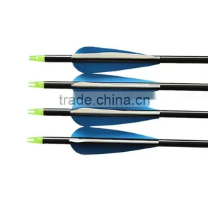Hunting Bow Arrows Aluminum Arrow Shaft With 3''Inch Plastic Fletches thumbnail-4