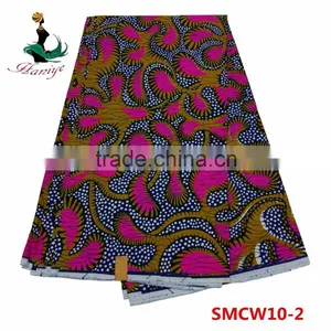2016 Fashion Real Wax Fabric African Printed Wax Fabric SMCW14 High Quality thumbnail-2