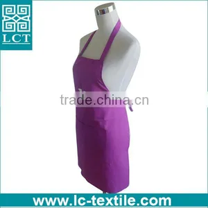 Personalized Print Solid Purple Colored Resuable Kitchen Plastic Apron thumbnail-2