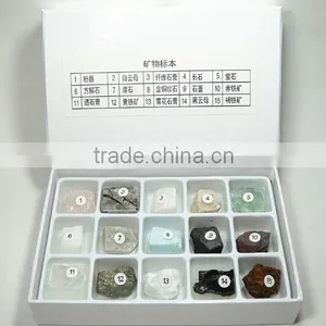 15 Kinds of Mineral Specimens Stone Packed Set thumbnail-1