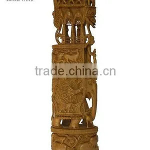 Wooden Elephant Sculpture Animal Sculpture thumbnail-1