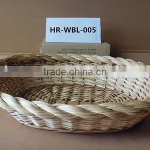 Handmade Willow Handled Fruit Basket With Round or Rectangular Shape thumbnail-5