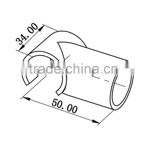 JY-A010|T-shape Pipe Connector|2-ways Plastic Joints|Plastic Connector for OD28mm Pipe thumbnail-2
