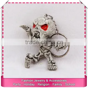 Custom Metal Keychains for Men, Skull Shaped Keychains Personalized thumbnail-3