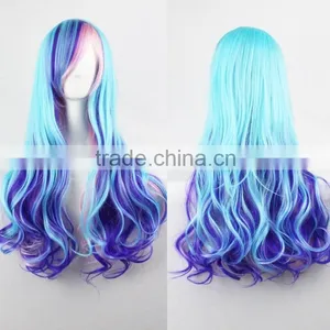 Beautiful Wig Cosplay Blue Wig Sweety Girl Long Hair Wigs Wholesale thumbnail-1