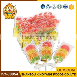 Orange Slice Fruit Shape Gummy Jelly Lollipop thumbnail-1