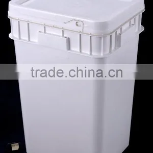 8 Gallon Plastic Square Bucket 30 L Plastic Cubic Pail Industrial Square Bucket With Lid thumbnail-1