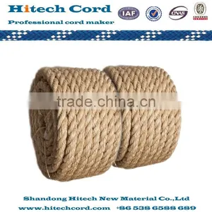 3/8 Inch Natural Color 3 StrandsTwisted Sisal Rope thumbnail-1