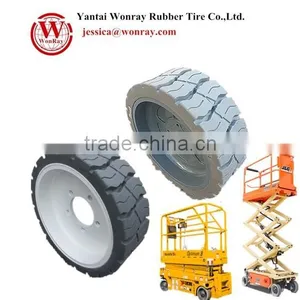 Solid Tires for JLG Haulotte Scissor Lift Replacement Tires 12.5x4.25 thumbnail-1