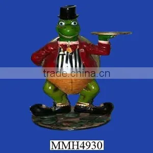 Painted Resin Turtle Butler Decor thumbnail-1